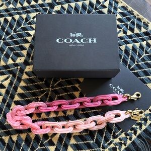 Coach Pink Ombre Chain Strap